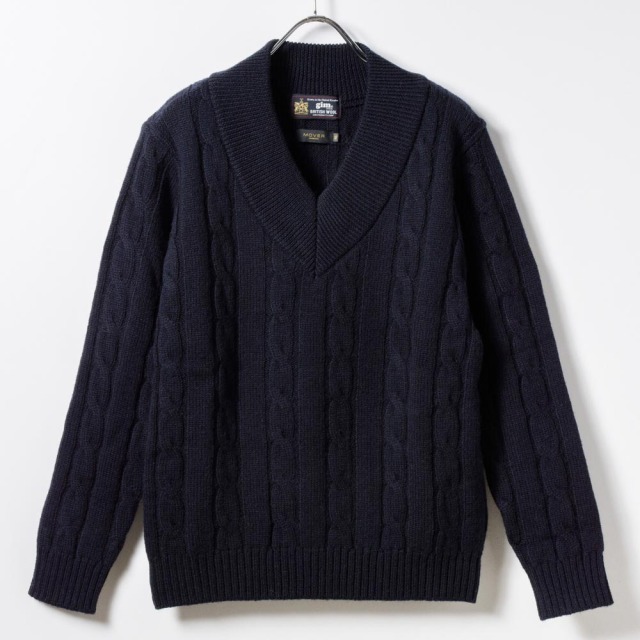 V-Neck Cable Knit