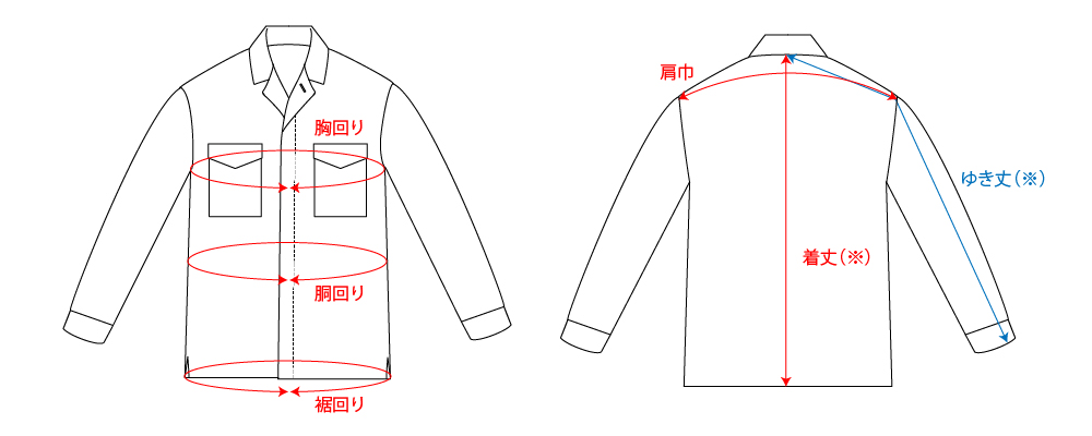 MOVERサイズについて　アウターのサイズについて